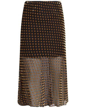 Gai Mattiolo Midi Skirt Viscose - Brown