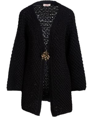Kontatto Cardigan Acrylic, Alpaca Wool, Wool, Viscose - Black