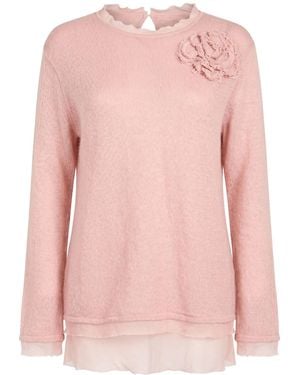 Ermanno Scervino Sweater Acrylic, Mohair Wool, Polyamide, Silk - Pink