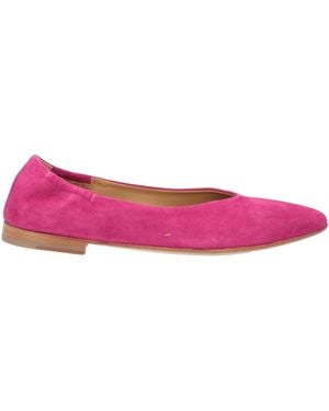 Garlani Fuchsia Ballet Flats Leather - Pink