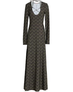 Kristina Ti Maxi Dress Polyamide, Rubber - Black