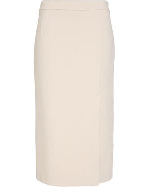 Gardeur Midi Skirt Recycled Polyester, Polyester, Viscose - Natural