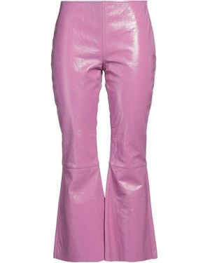 Marques'Almeida Pants Leather - Purple