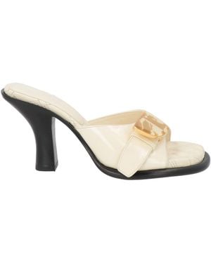 Burberry Ivory Sandals Leather - Natural