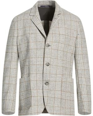 Fedeli Light Blazer Baby Alpaca Wool, Cotton, Polyester - Gray