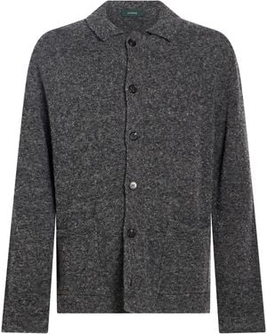 Zanone By Slowear Cardigan Virgin Wool, Polyamide - Grey