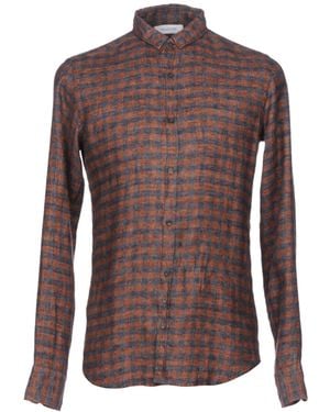 Aglini Shirt Linen - Brown