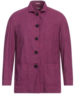 Massimo Alba Jacket Cotton, Linen, Elastane - Purple