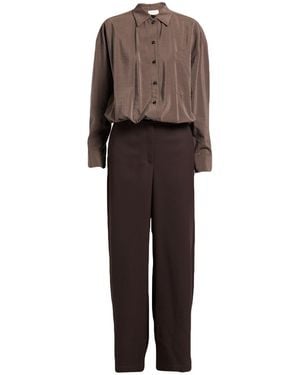 Alysi Chocolat Taupe Jumpsuit Silk, Polyamide - Grey