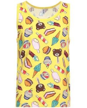 Moschino Tank Top Cotton, Elastane - Yellow