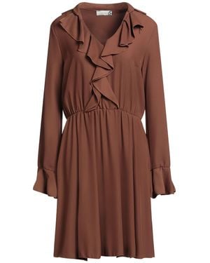 Haveone Midi Dress Polyester, Elastane - Brown