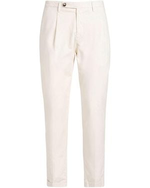 MICHELE CARBONE Pants Cotton, Elastane - White