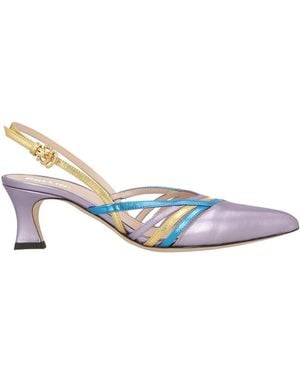 Pollini Lilac Pumps Leather - Metallic