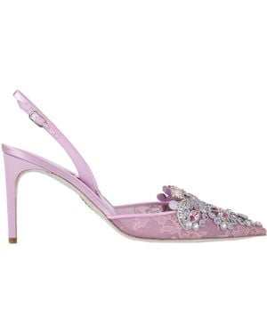 Rene Caovilla Pumps Textile Fibers - Pink