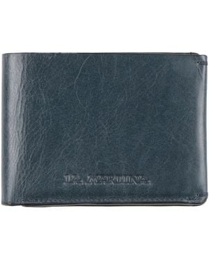 La Martina Wallet Calfskin - Blue