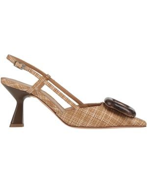 J.A.P. JOSE ANTONIO PEREIRA Court Shoes Natural Raffia - Multicolour