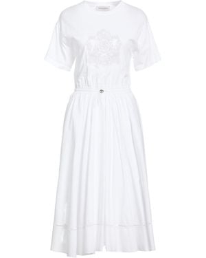 ERMANNO FIRENZE Midi Dress Cotton - White