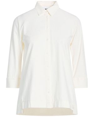 Alpha Studio Cream Shirt Cotton, Elastane - White