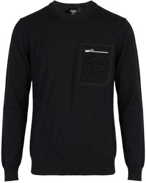 Fendi Sweater Virgin Wool, Polyamide - Black