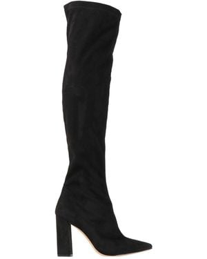 Rebel Queen Boot Leather, Textile Fibres - Black