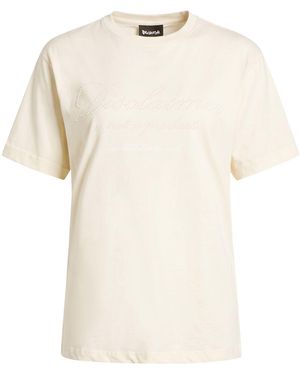 DISCLAIMER Cream T-Shirt Cotton - White