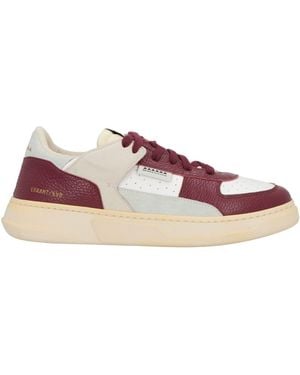 RUN OF Burgundy Sneakers Leather - Pink