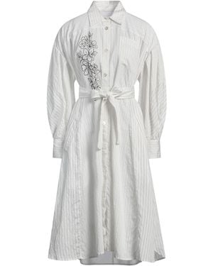 High Midi Dress Modal, Polyamide, Cupro - White