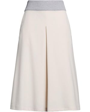 Gran Sasso Midi Skirt Polyester, Wool, Elastane - White