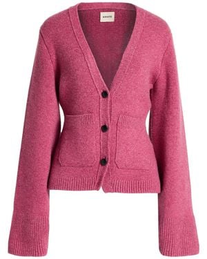 KHAITE Cardigan Cashmere - Pink