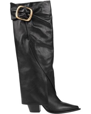 Elena Iachi Boot Leather - Black