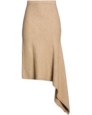 Ferragamo Midi Skirt Alpaca Wool, Silk, Cashmere, Polyamide, Elastane - Natural