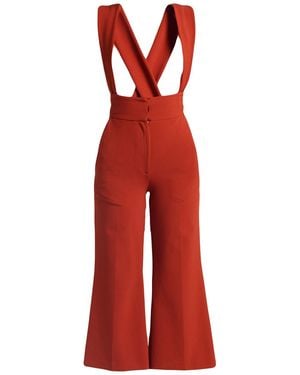 SIMONA CORSELLINI Pants Polyester, Viscose, Cotton, Elastane - Red