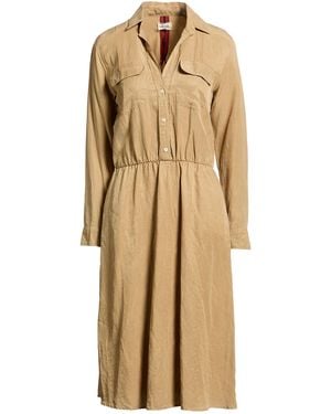 Diega Sand Midi Dress Viscose, Linen, Cotton - Natural