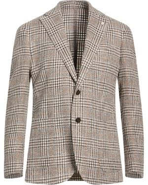 L.B.M. 1911 Blazer Cotton, Linen, Acrylic, Nylon - Brown