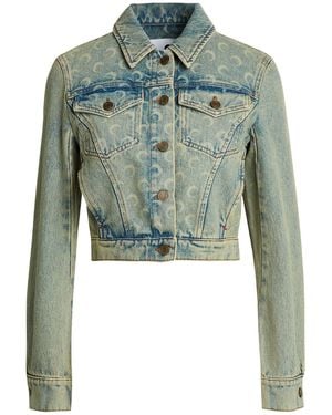 Marine Serre Denim Outerwear Cotton - Green