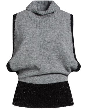 Gaelle Paris Turtleneck Synthetic Fibres, Metallic Fibre, Wool - Grey
