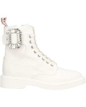 Roger Vivier Ankle Boots Textile Fibers - Natural