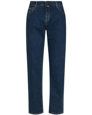 Moorer Jeans Cotton, Elastane - Blue