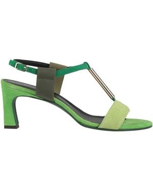 Daniele Ancarani Sandals Leather, Textile Fibres - Green