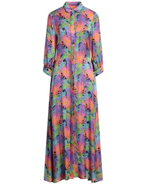 ALESSANDRO ENRIQUEZ Maxi Dress Viscose, Silk - White