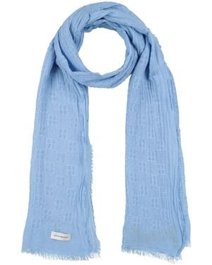 Emporio Armani Sky Scarf Modal, Linen, Cotton - Blue