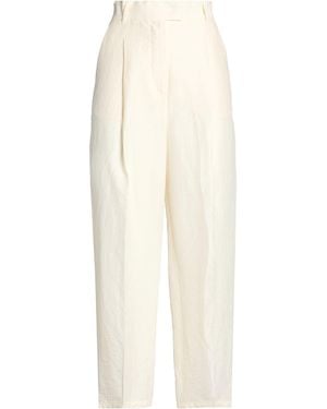 Max Mara Trousers Linen, Silk, Polyamide - White