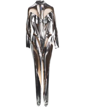 Mugler Jumpsuit Polyamide, Elastane - White