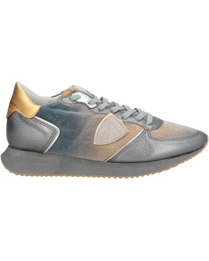 Philippe Model Trainers Leather, Textile Fibres - Blue