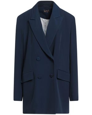 Olla Parèg Midnight Blazer Polyester, Elastane - Blue