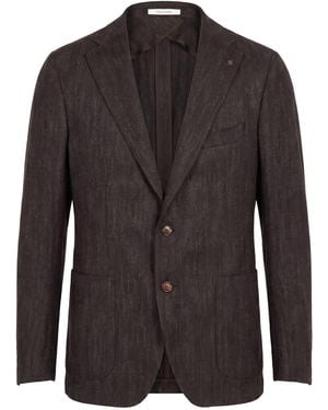 Tagliatore Blazer Virgin Wool, Silk, Polyamide, Cotton - Black