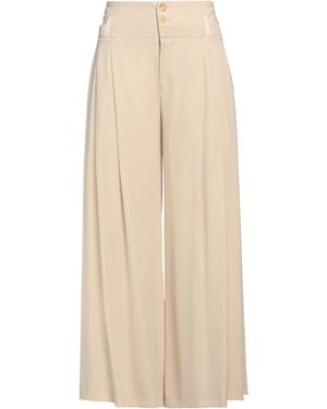 High Pants Polyester, Elastane - Natural