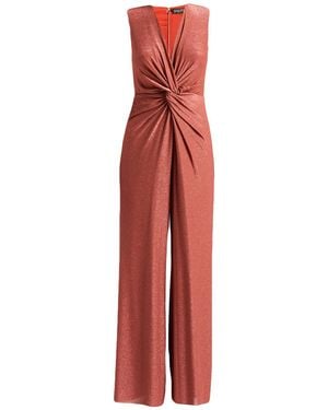 Liu Jo Better Rust Jumpsuit Viscose, Polyamide - Red
