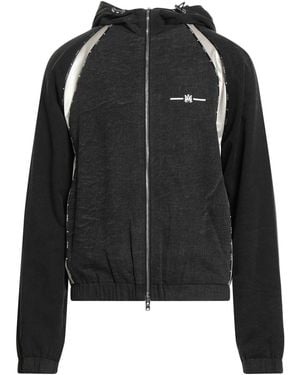 Amiri Charcoal Denim Outerwear Cotton, Nylon - Black