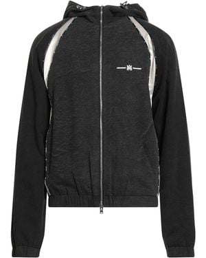 Amiri Charcoal Denim Outerwear Cotton, Nylon - Black